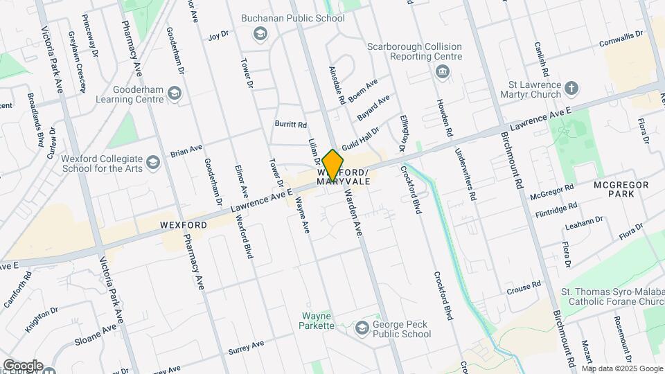 2015-2021 Lawrence Ave E Map and Location Details
