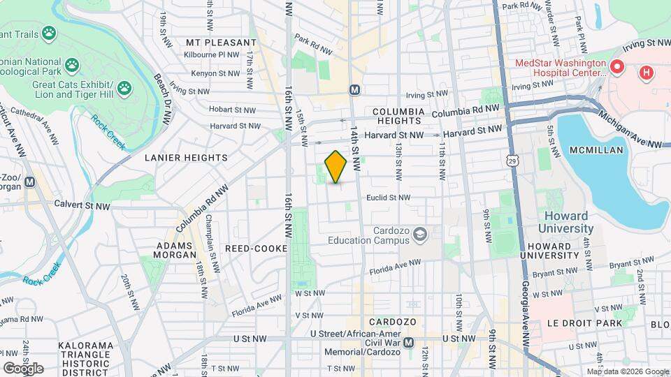 1444 Fairmont St NW Map and Location Details