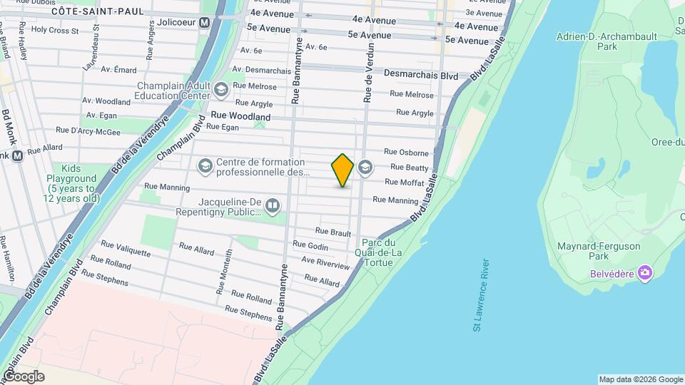 633 Manning Rue Map and Location Details