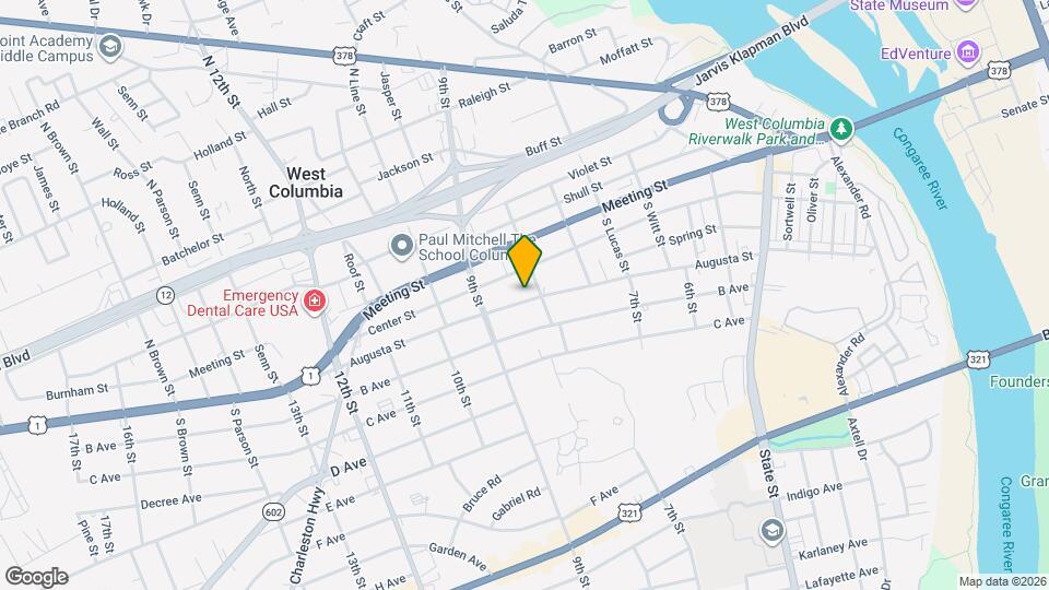 810 Augusta St Map and Location Details