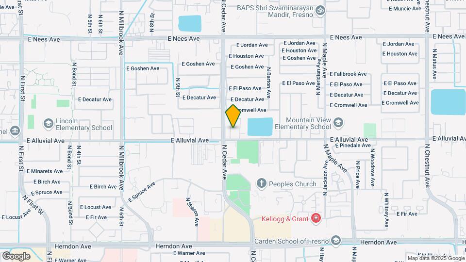 1542 E Alluvial Ave Mapa y Detalles de la Ubicación