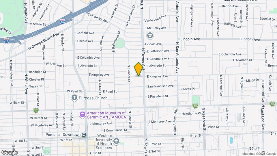 582 E Kingsley Ave Mapa y Detalles de la Ubicación