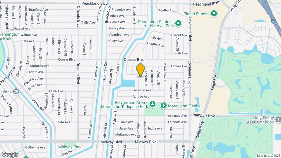 1358 Abalom St Map and Location Details