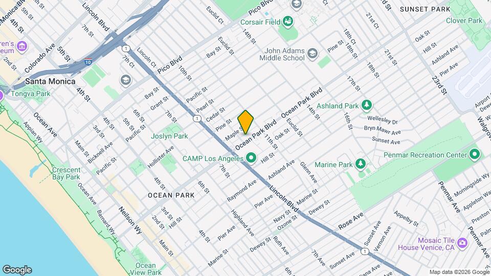 1007 Ocean Park Blvd Map and Location Details