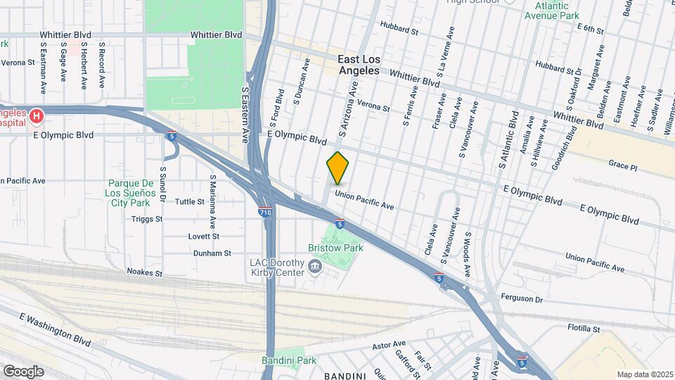 4711 Union Pacific Ave Map and Location Details