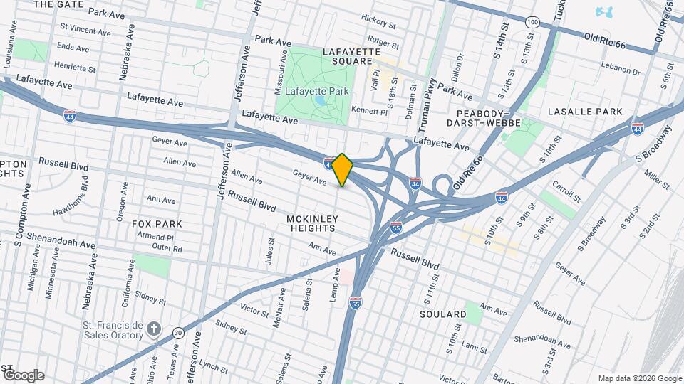 1924 Geyer Ave Map and Location Details