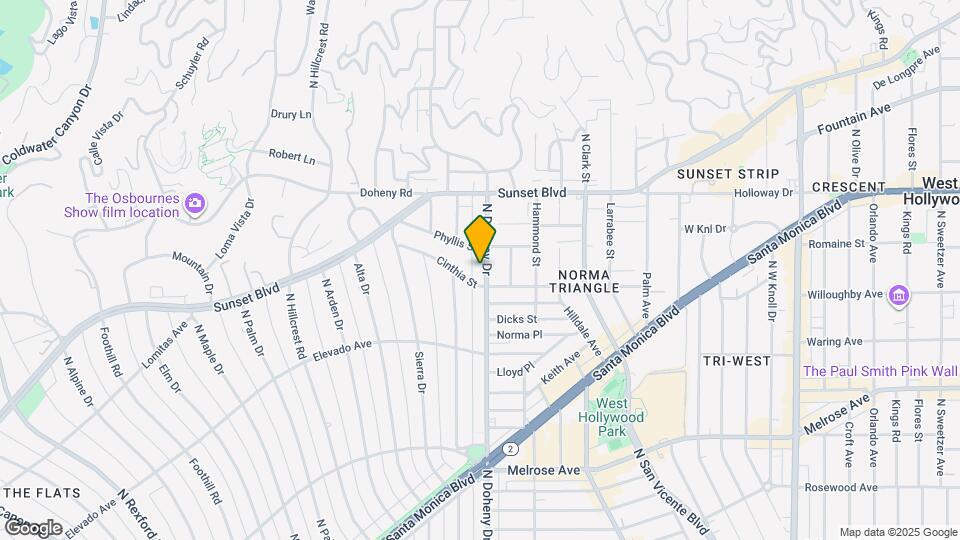 807 N Doheny Dr Map and Location Details