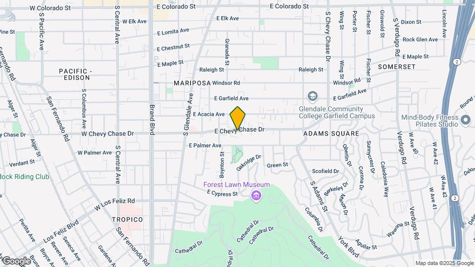 614 E Chevy Chase Dr Map and Location Details