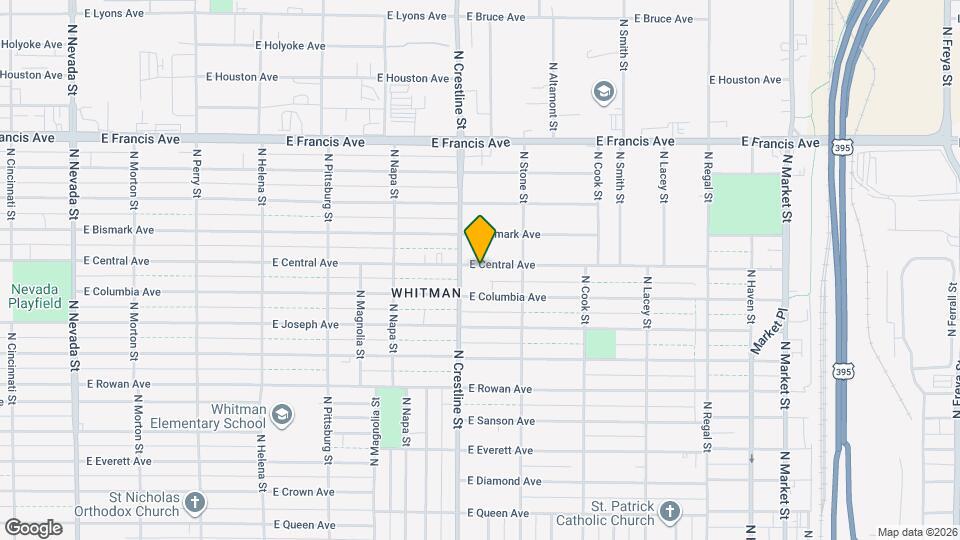 2118 E Central Ave Map and Location Details