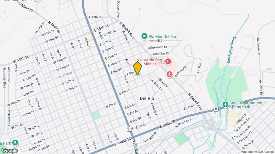 804 E 7th St Map and Location Details