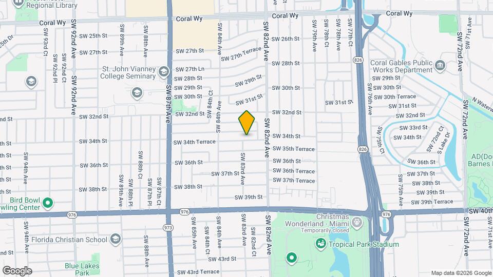 8261 SW 34th Terrace Map and Location Details