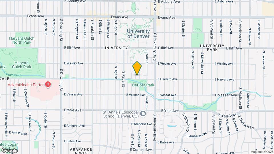 2485 S Gaylord St Map and Location Details