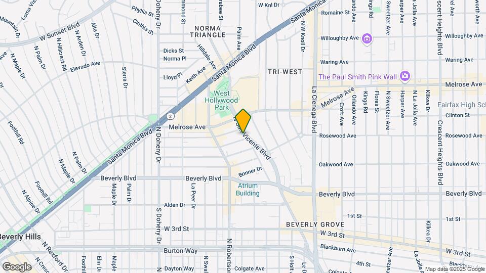 501-515 N San Vicente Blvd Map and Location Details