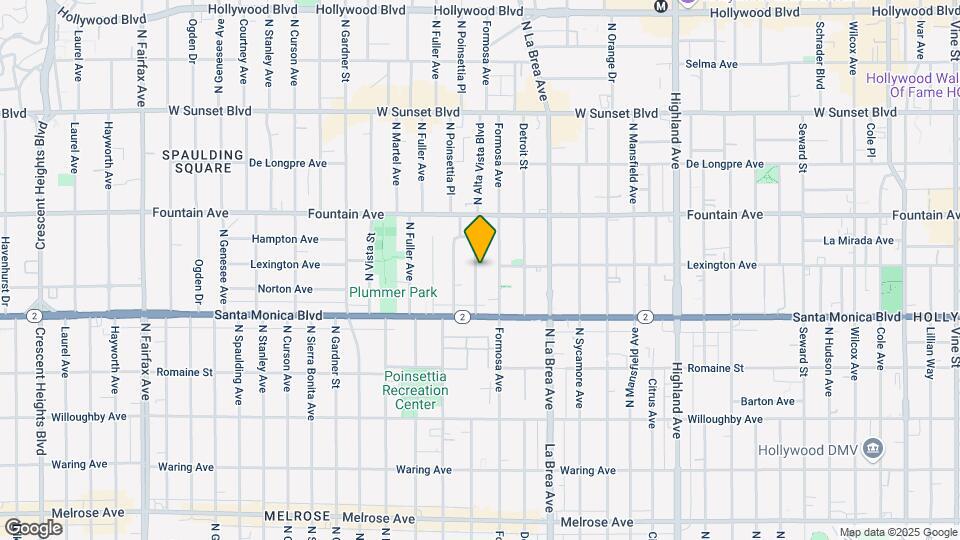 1152 N Poinsettia Pl Map and Location Details