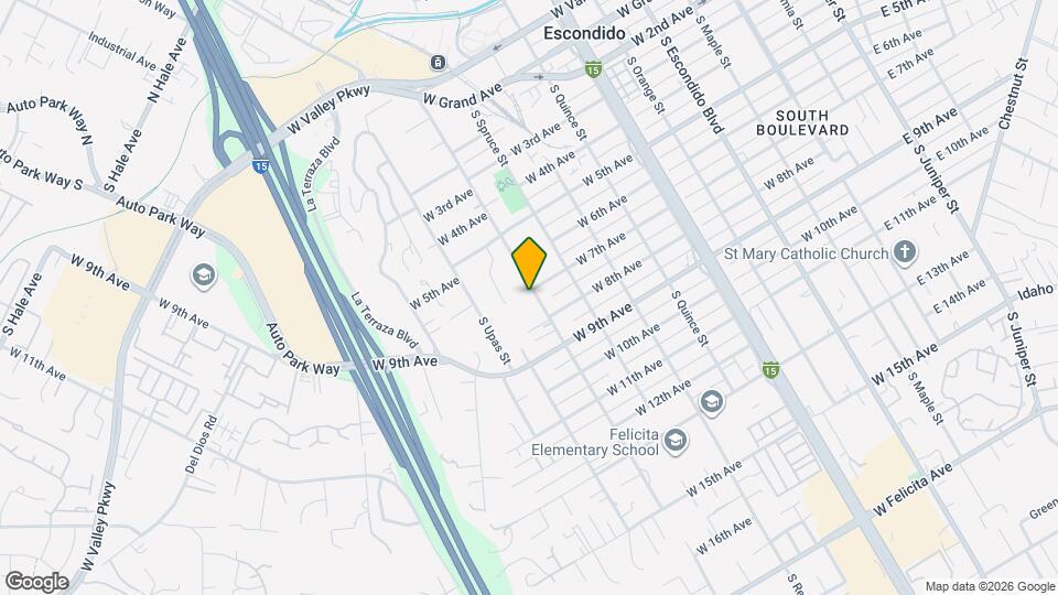 663 S Tulip St Map and Location Details