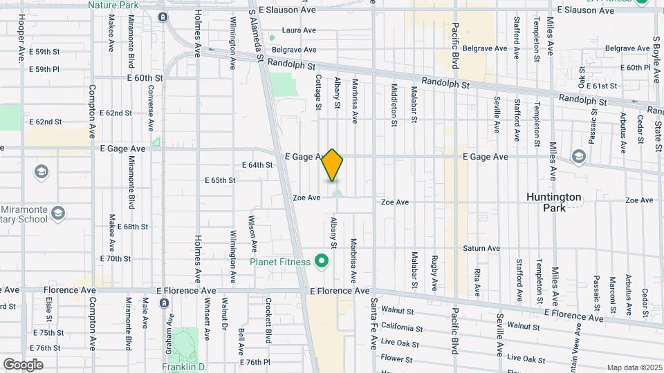 6525 Albany St Mapa y Detalles de la Ubicación