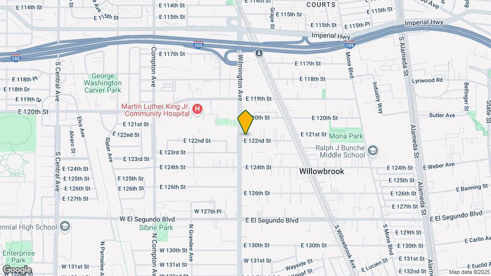 1911 E 122nd St Mapa y Detalles de la Ubicación