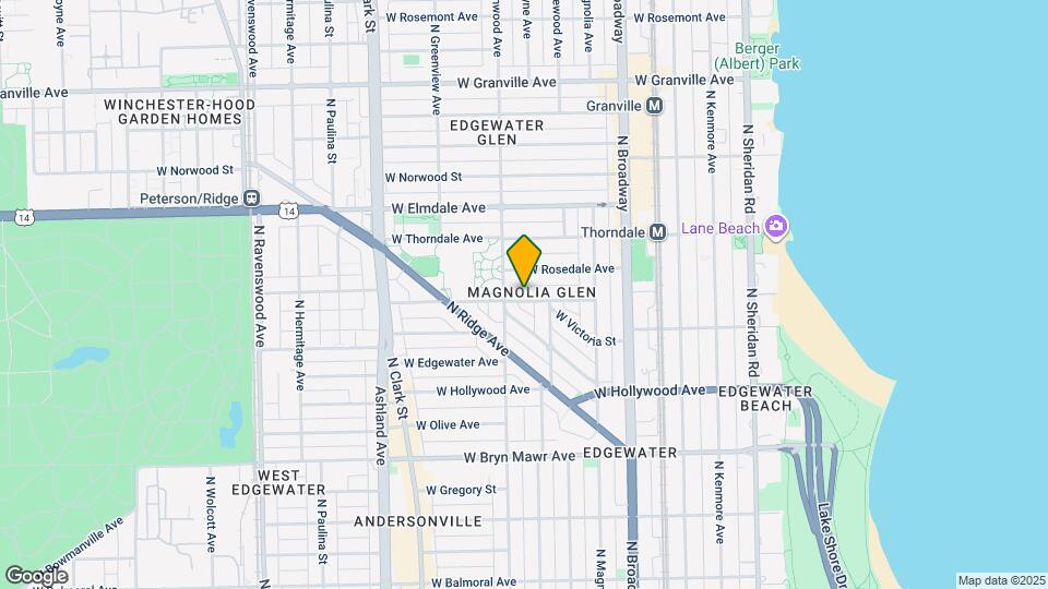 1322 W Ardmore Ave Map and Location Details