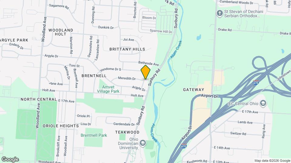 1556 Thames Dr Mapa y Detalles de la Ubicación