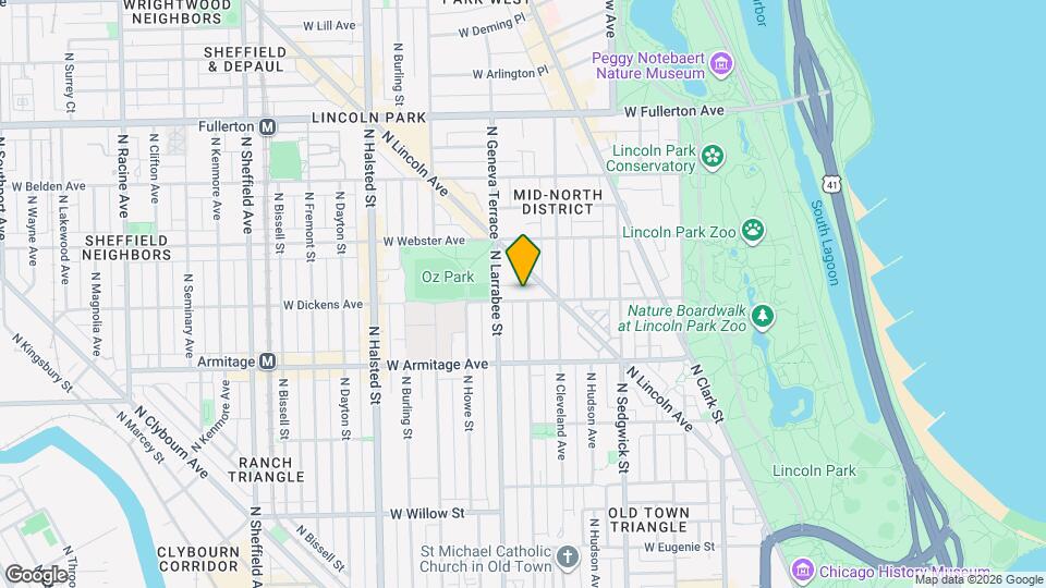 534 Dickens W Ave, Unit 3RD FLOOR Map and Location Details