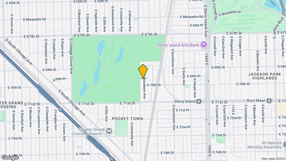 6948 S Woodlawn Ave Map and Location Details