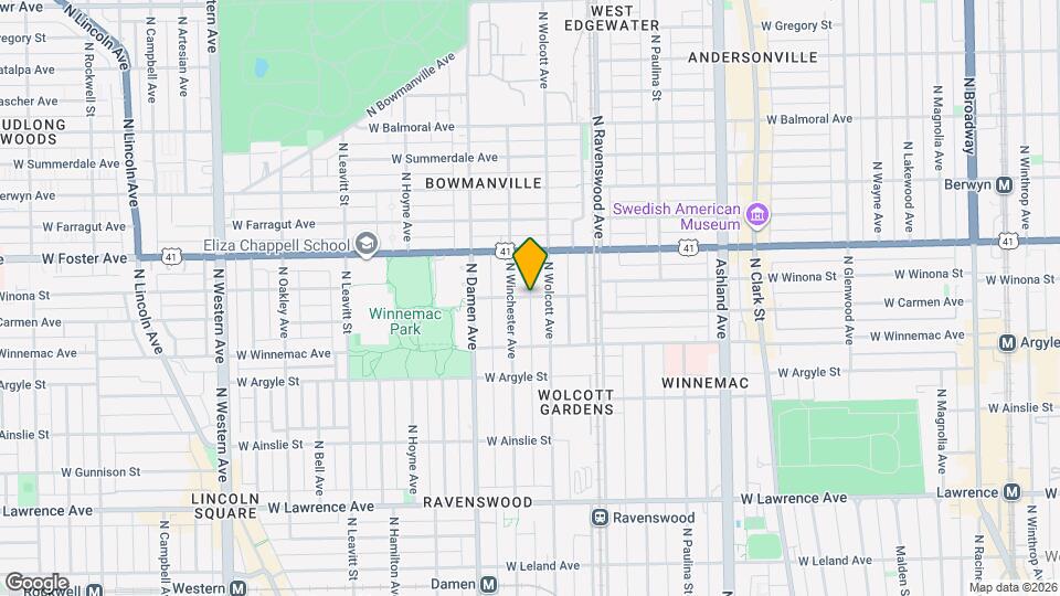 1919 W Winona St Map and Location Details