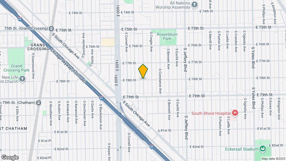 1717 E 78th St Map and Location Details