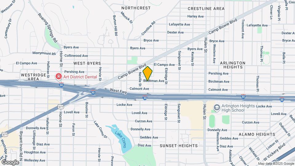 5015 Birchman Ave Map and Location Details