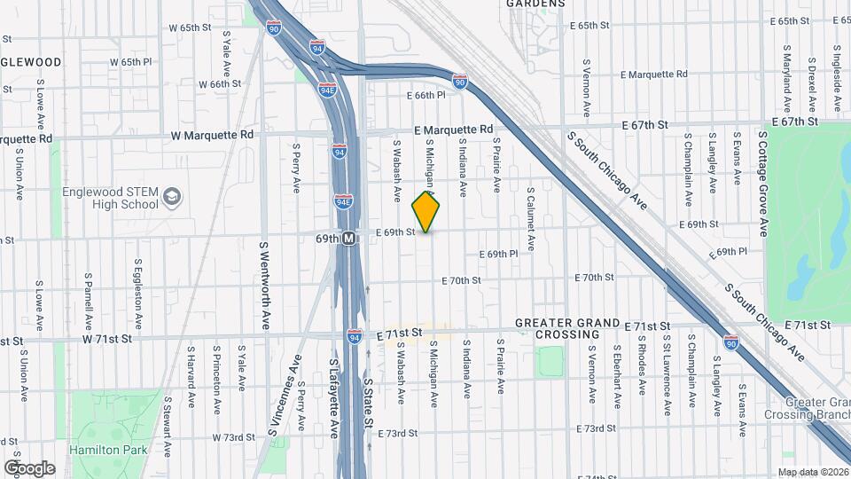 6908 S Michigan Ave Map and Location Details