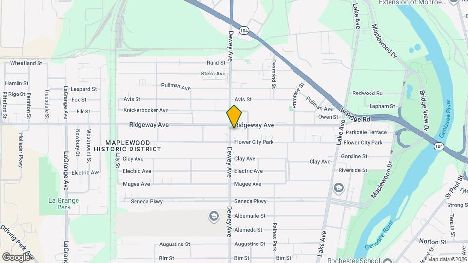 1454 Dewey Ave Map and Location Details
