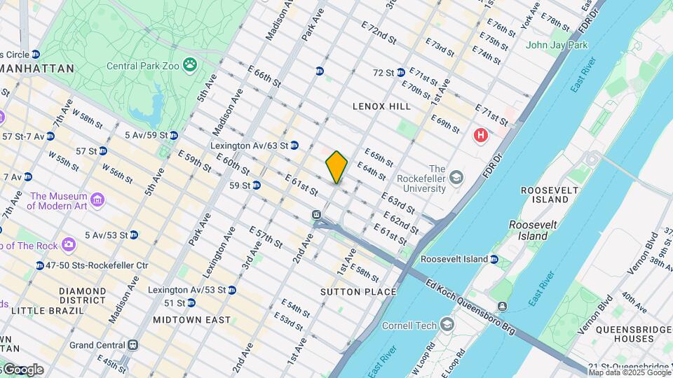 300 E 62nd St Map and Location Details