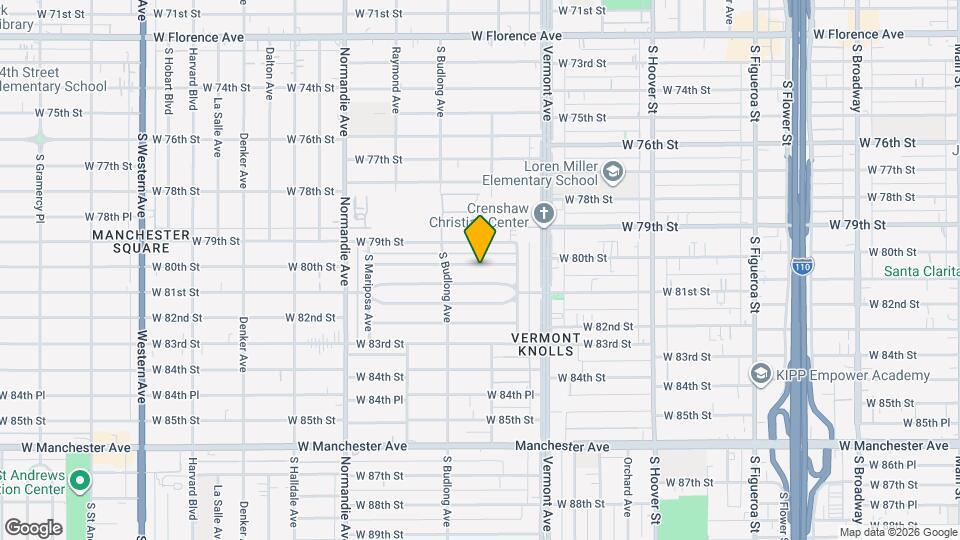 1110 W 80th St Map and Location Details