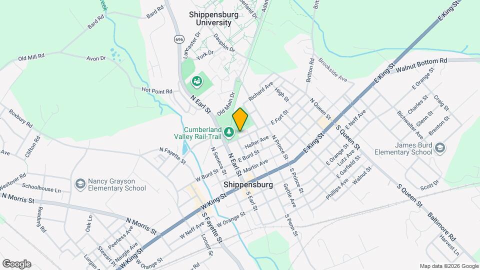 202 1/2-127 1/2 N Penn St Map and Location Details