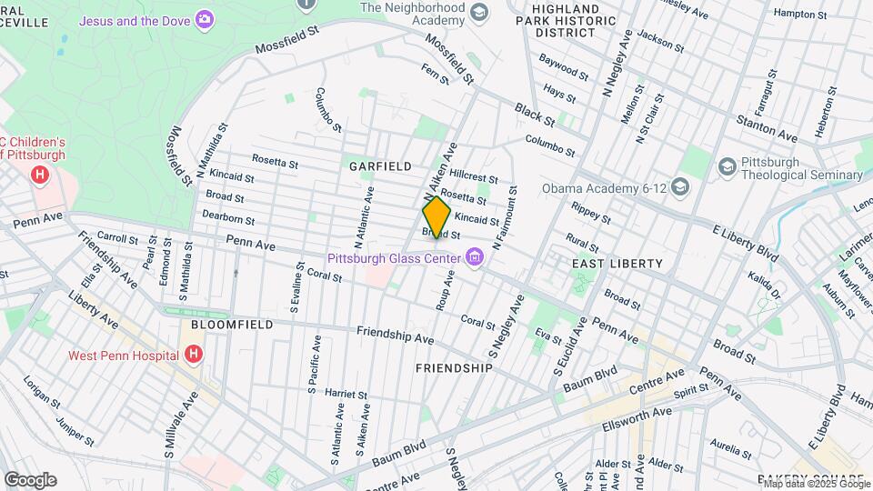 104 N Graham St, Unit FL1 Map and Location Details