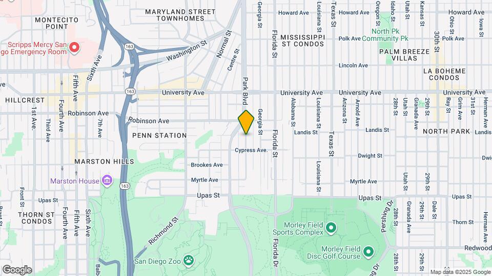 3523 Park Blvd Map and Location Details