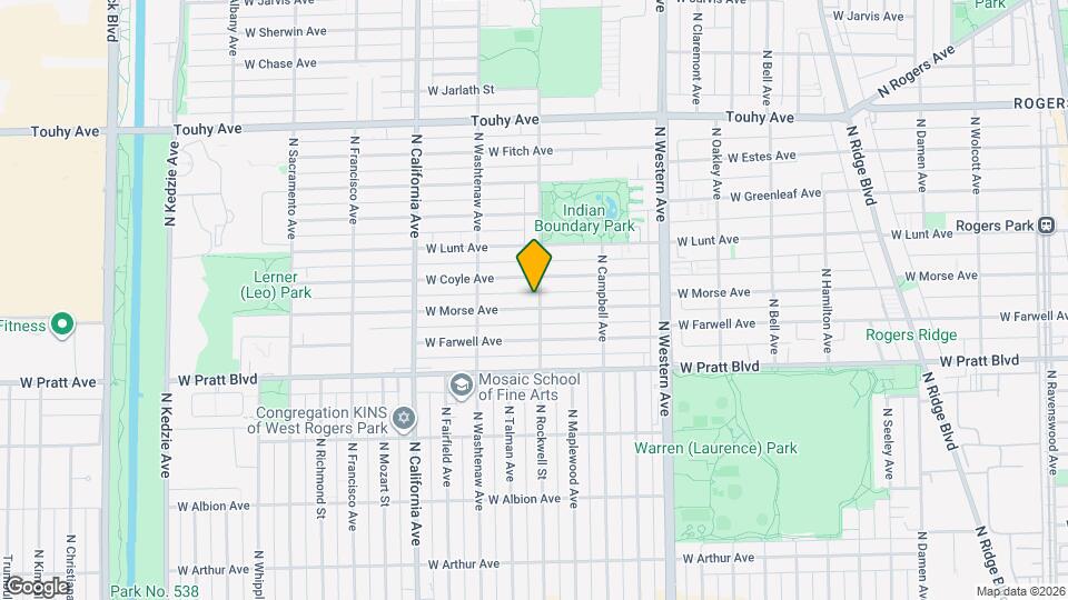 2600 W Morse Ave, Unit Garden Map and Location Details