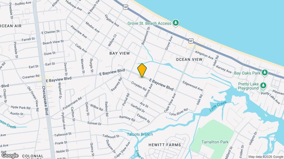 1641 E Bayview Blvd Map and Location Details