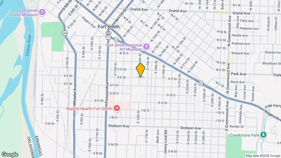 601 S 16th St Map and Location Details