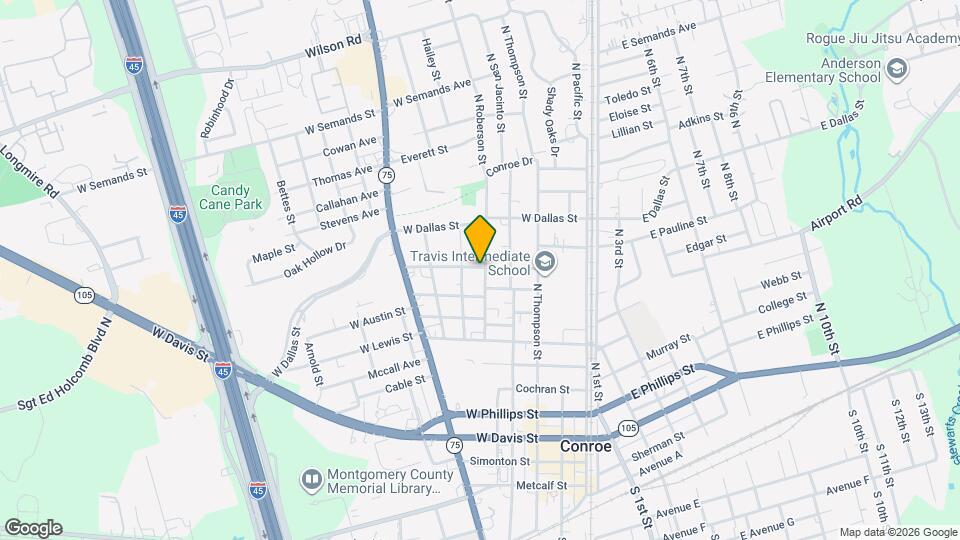 501 Waco St Map and Location Details