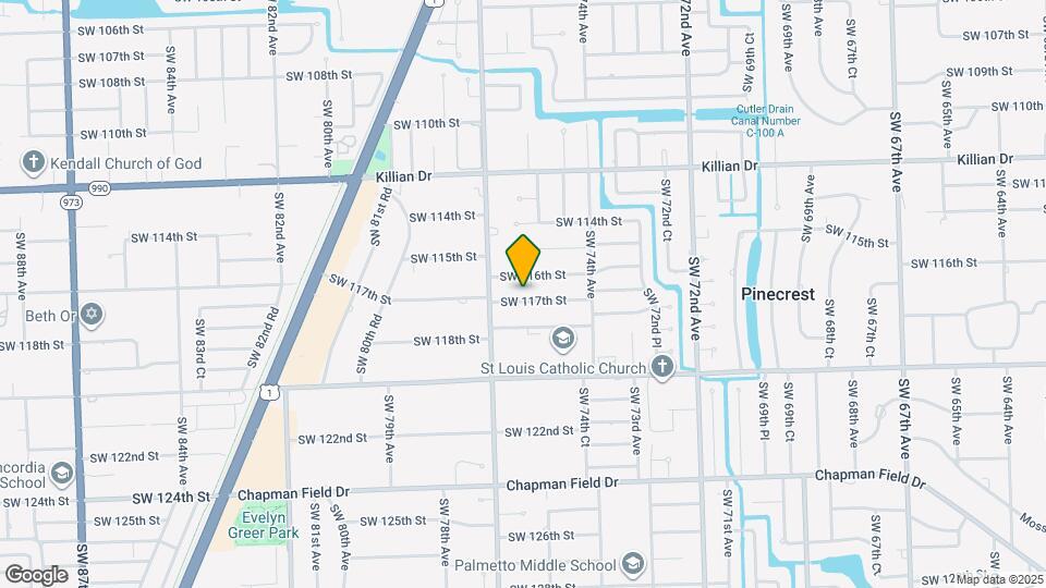 7535 SW 117th St Map and Location Details