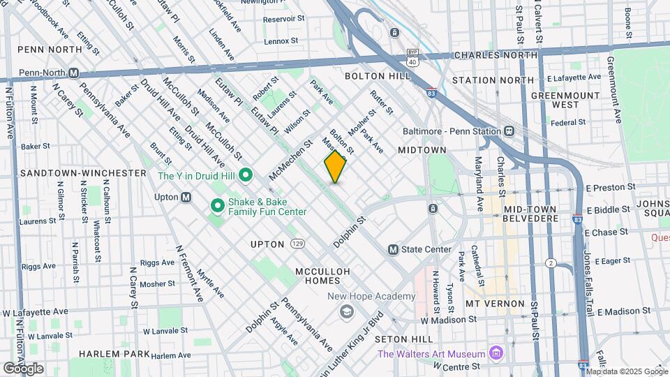 1321 Eutaw Pl Map and Location Details