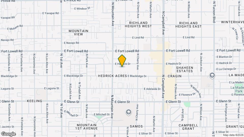 1410 E Hedrick Dr Map and Location Details
