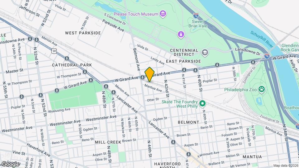 4287 Mantua Ave, Unit 2nd floor Map and Location Details