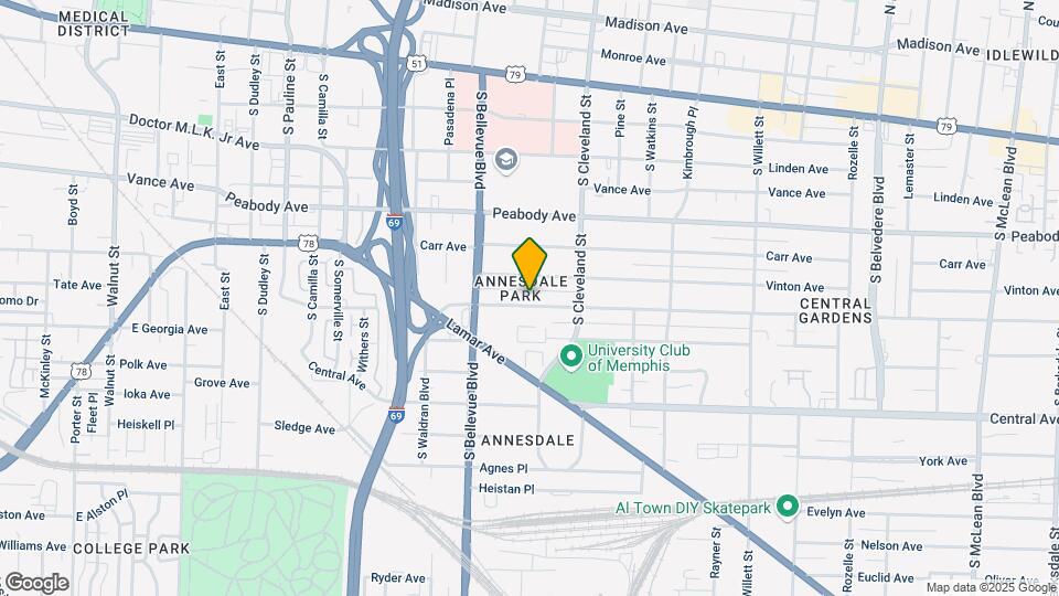 1280 Harbert Ave Mapa y Detalles de la Ubicación