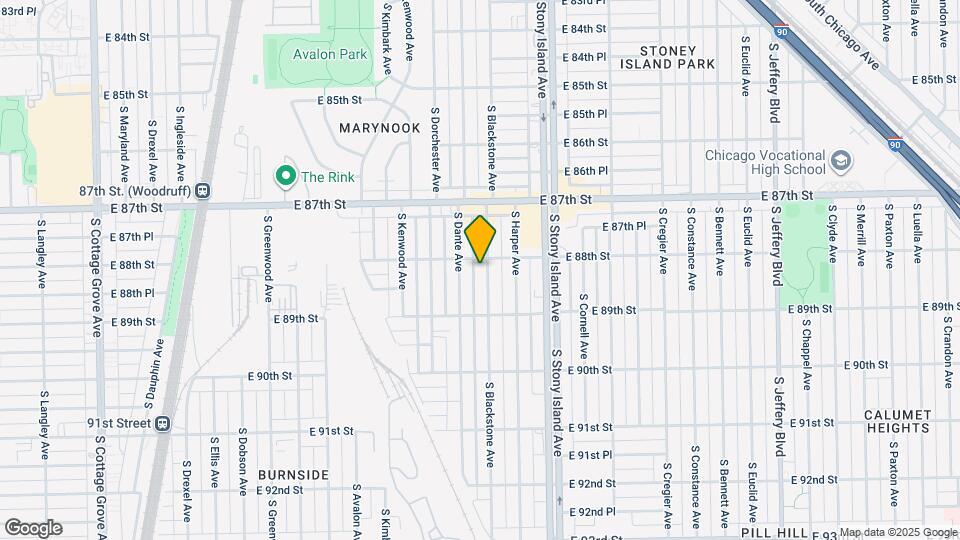 8808 S Blackstone Ave Map and Location Details