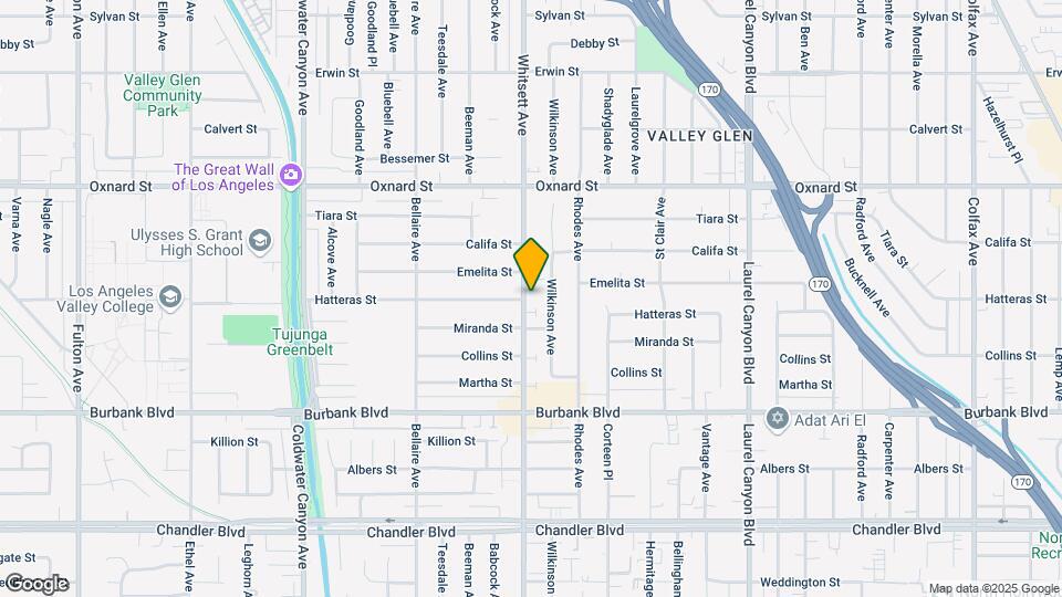 5804 Whitsett Ave Mapa y Detalles de la Ubicación