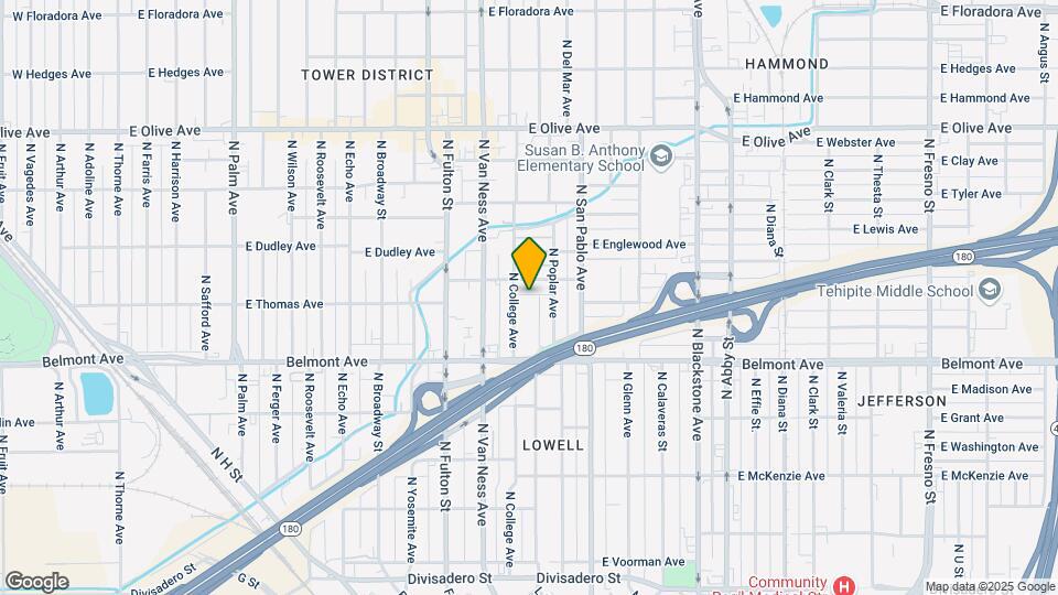 707 N Park Ave Map and Location Details