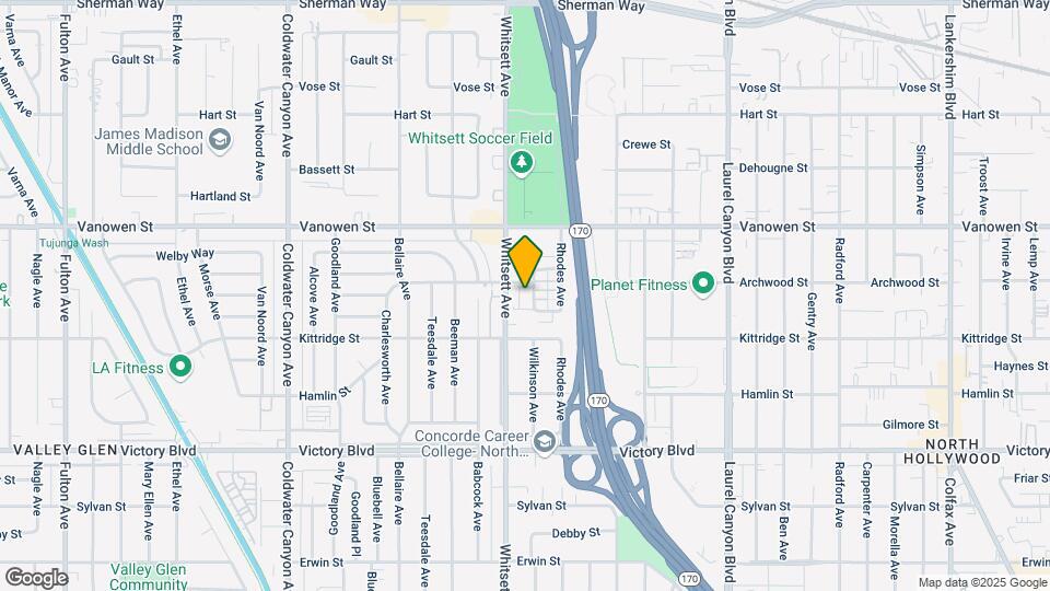 6649 Wilkinson Ave Map and Location Details