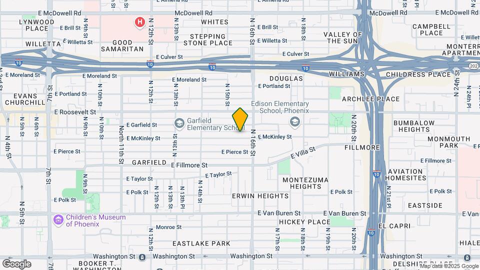 1526 E McKinley St Map and Location Details