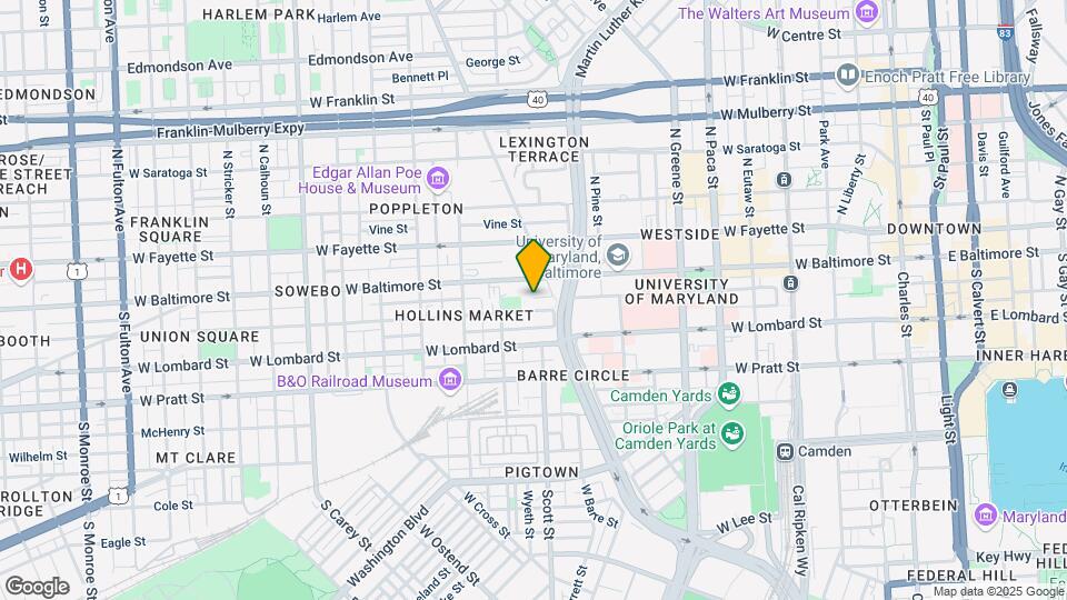 822 Hollins St Map and Location Details
